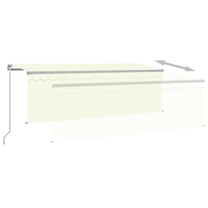 Manual Retractable Awning with Blind 4.5x3m Cream