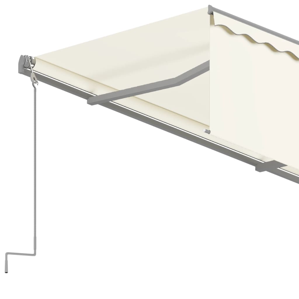 Manual Retractable Awning with Blind 4.5x3m Cream