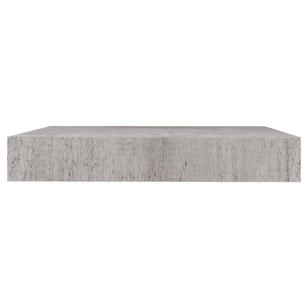 Floating Wall Shelves 4 pcs Concrete Grey 23x23.5x3.8 cm MDF