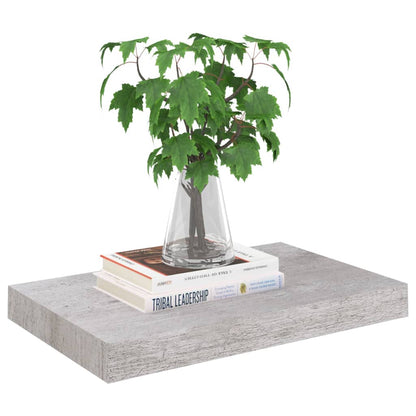 Floating Wall Shelf Concrete Grey 40x23x3.8 cm MDF