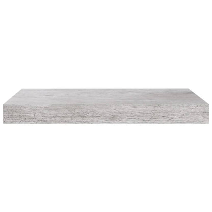 Floating Wall Shelves 2 pcs Concrete Grey 40x23x3.8 cm MDF