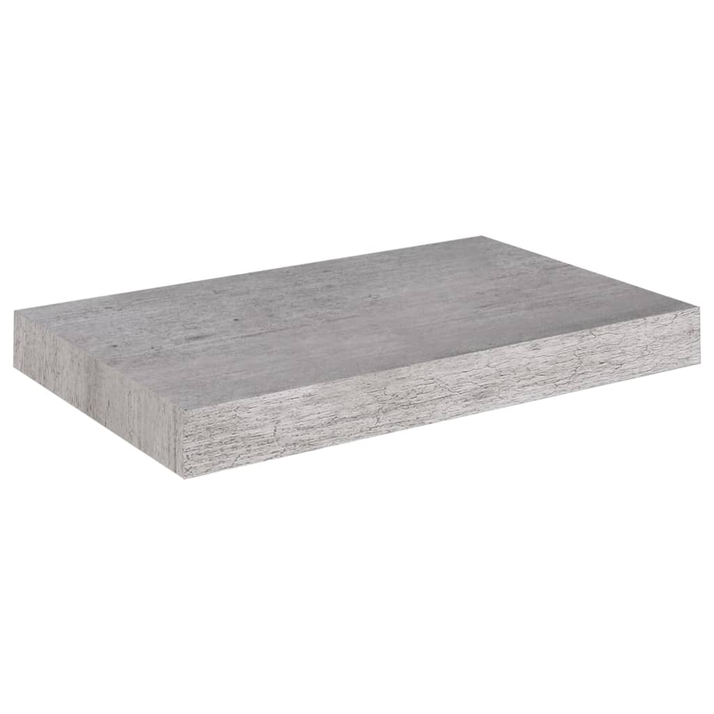 Floating Wall Shelves 4 pcs Concrete Grey 40x23x3.8 cm MDF