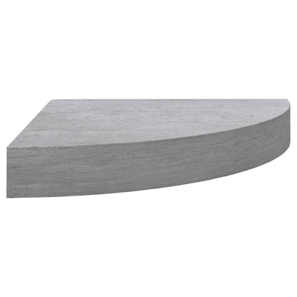 Wall Corner Shelf Concrete Grey 35x35x3.8 cm MDF