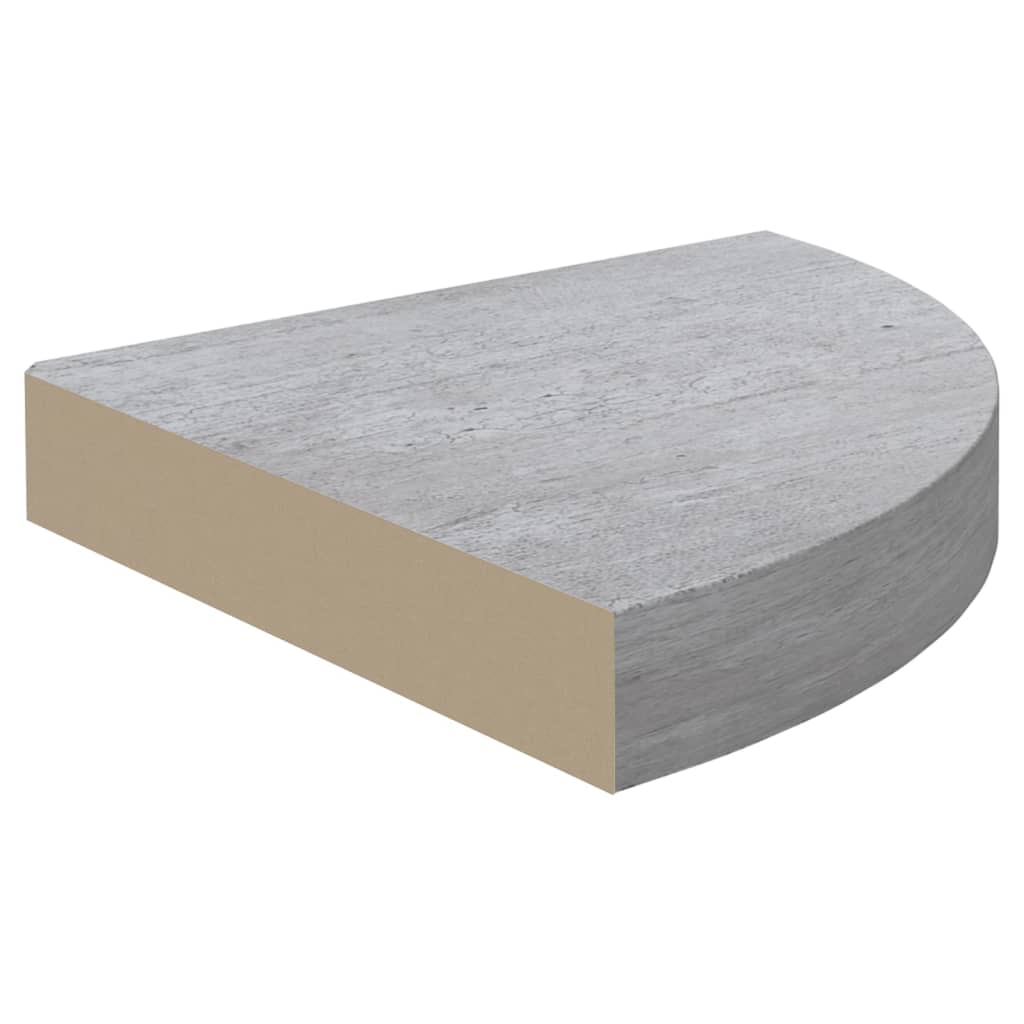 Wall Corner Shelf Concrete Grey 35x35x3.8 cm MDF