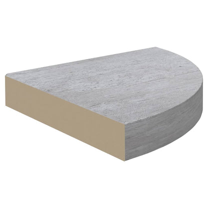 Wall Corner Shelf Concrete Grey 35x35x3.8 cm MDF