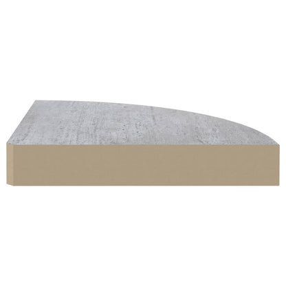 Wall Corner Shelf Concrete Grey 35x35x3.8 cm MDF