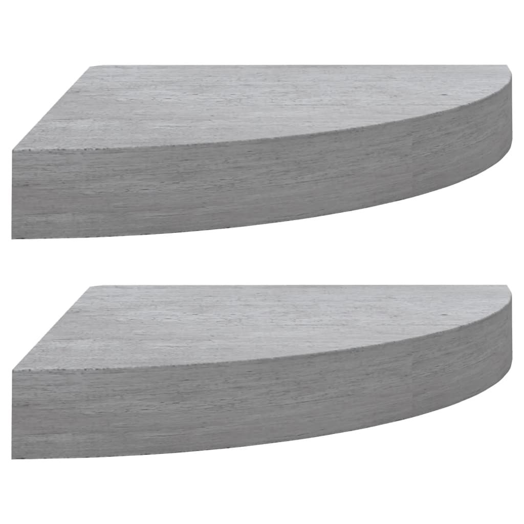 Wall Corner Shelves 2 pcs Concrete Grey 35x35x3.8 cm MDF