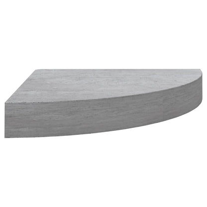 Wall Corner Shelves 4 pcs Concrete Grey 35x35x3.8 cm MDF