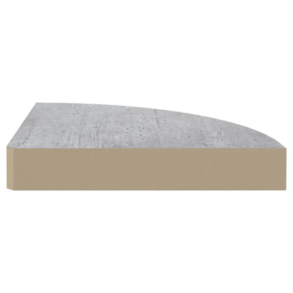 Wall Corner Shelves 4 pcs Concrete Grey 35x35x3.8 cm MDF