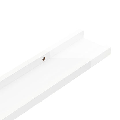 Wall Shelves 4 pcs High Gloss White 80x9x3 cm