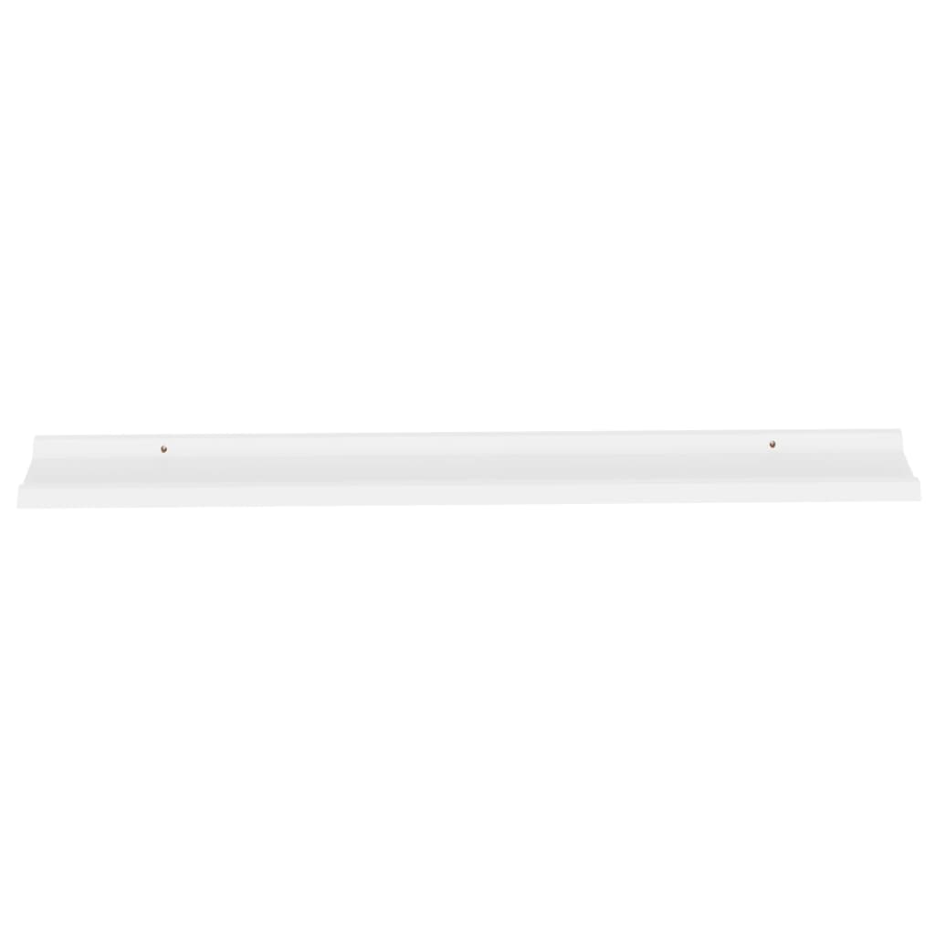 Wall Shelves 2 pcs White 115x9x3 cm