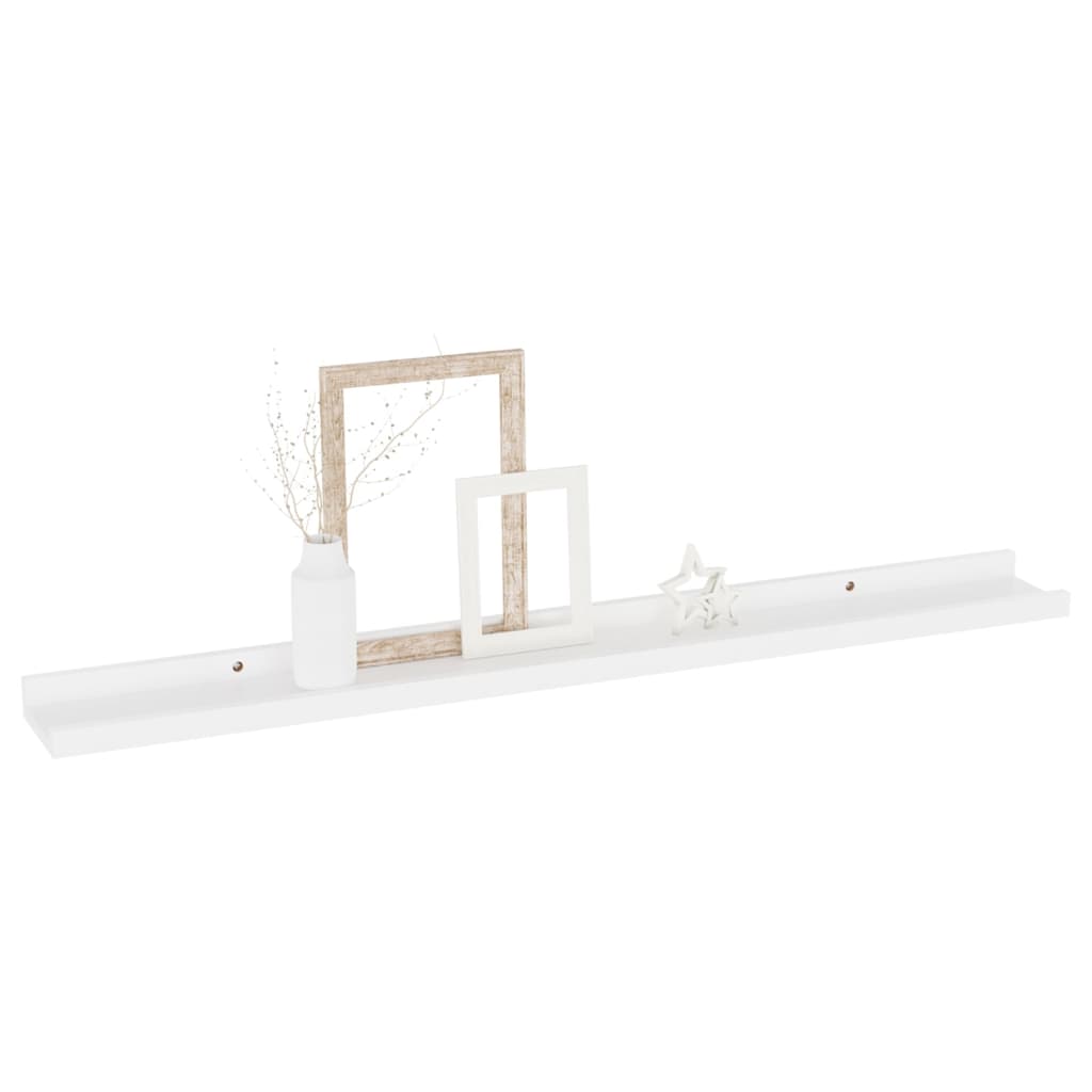 Wall Shelves 4 pcs White 80x9x3 cm