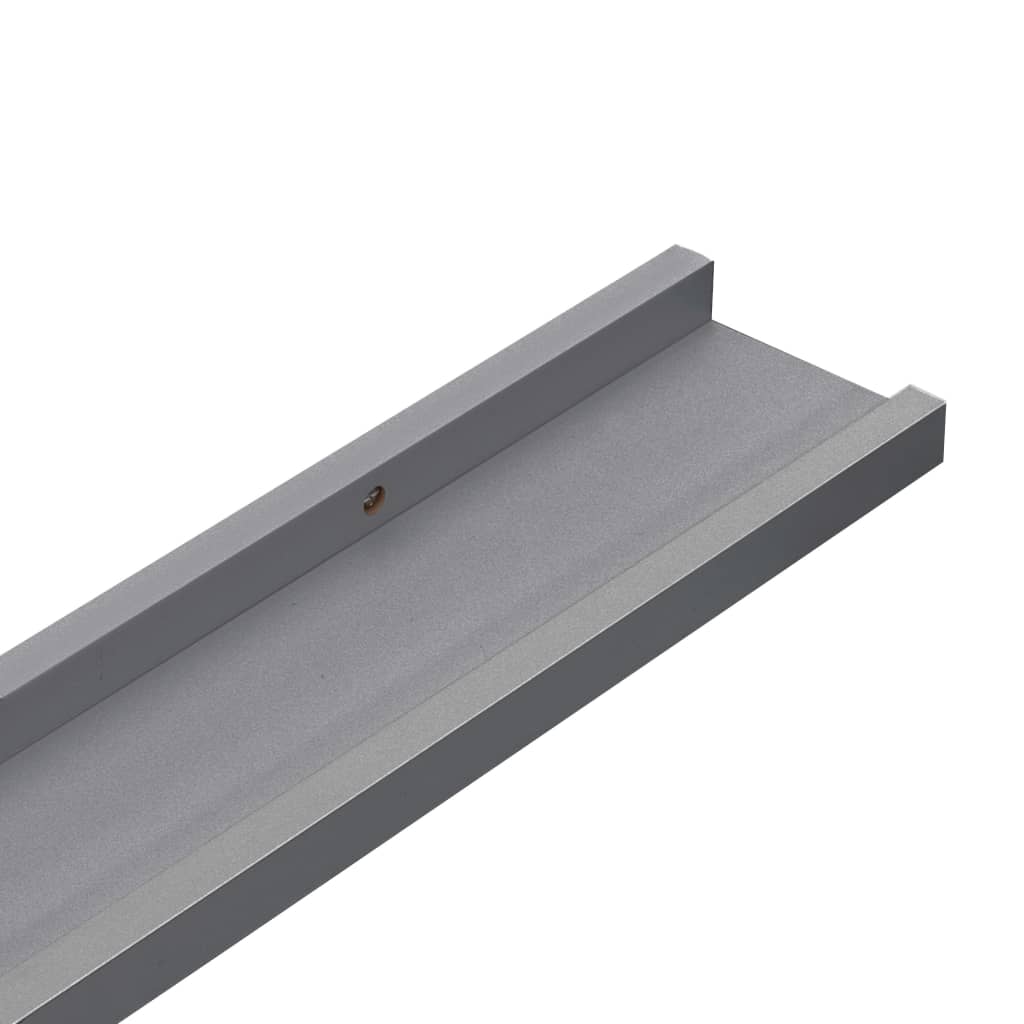 Wall Shelves 2 pcs Grey 115x9x3 cm