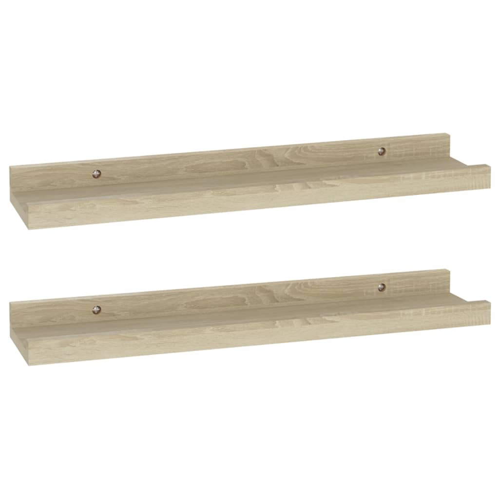 Wall Shelves 2 pcs Sonoma Oak 40x9x3 cm