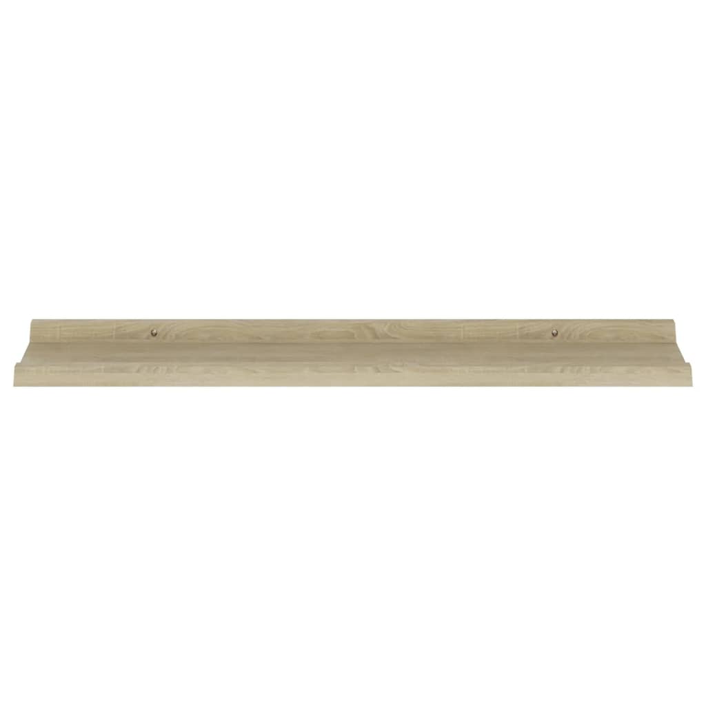 Wall Shelves 2 pcs Sonoma Oak 80x9x3 cm