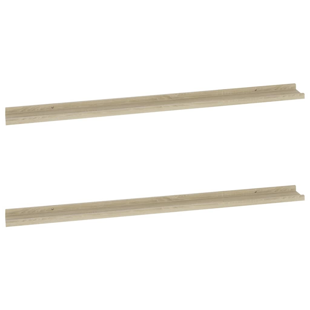 Wall Shelves 2 pcs Sonoma Oak 115x9x3 cm