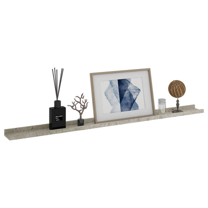 Wall Shelves 2 pcs Concrete Grey 115x9x3 cm