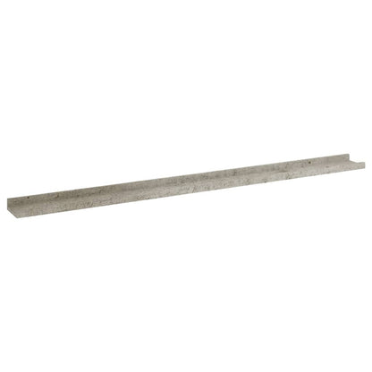 Wall Shelves 2 pcs Concrete Grey 115x9x3 cm