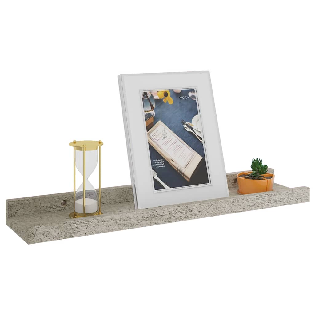 Wall Shelves 4 pcs Concrete Grey 40x9x3 cm