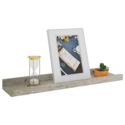 Wall Shelves 4 pcs Concrete Grey 40x9x3 cm