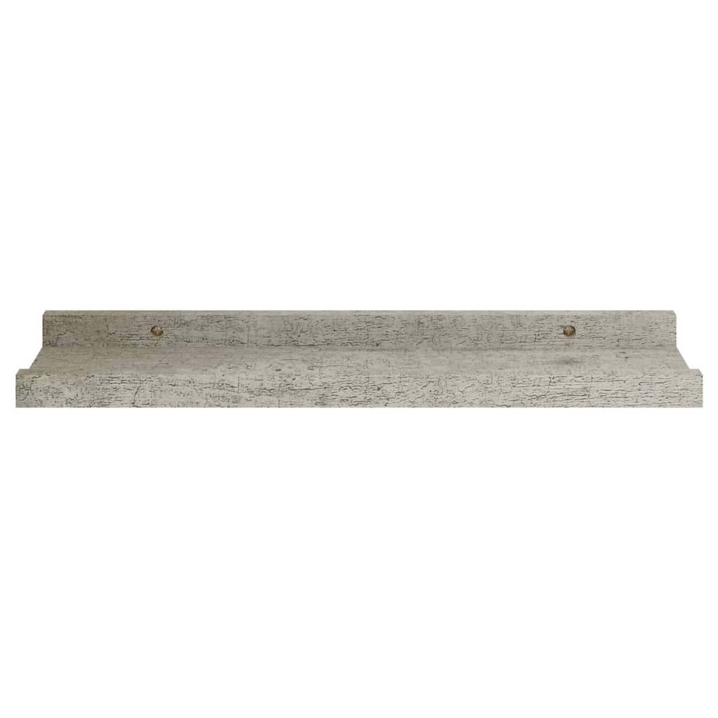 Wall Shelves 4 pcs Concrete Grey 40x9x3 cm