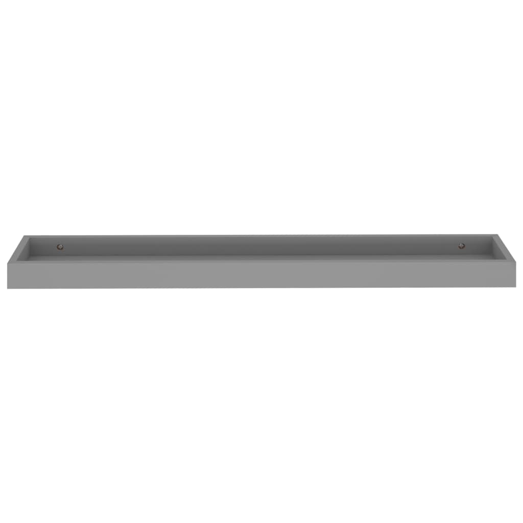 Loggia Wall Shelves 2 pcs Grey 80x15x4 cm MDF