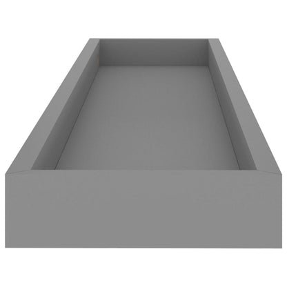 Loggia Wall Shelves 2 pcs Grey 80x15x4 cm MDF