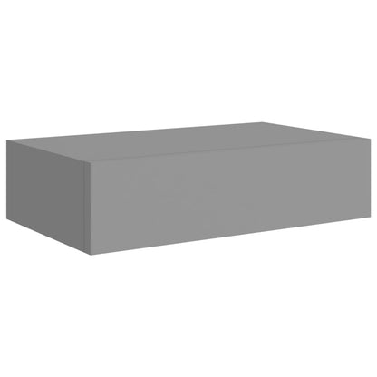 Wall-mounted Drawer Shelves 2 pcs Grey 40x23.5x10cm MDF