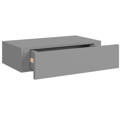 Wall-mounted Drawer Shelves 2 pcs Grey 40x23.5x10cm MDF