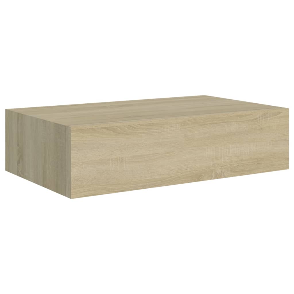 Wall-mounted Drawer Shelves 2 pcs Oak 40x23.5x10cm MDF