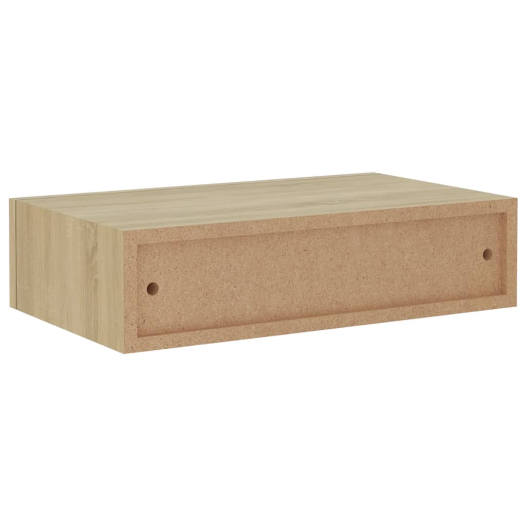 Wall-mounted Drawer Shelves 2 pcs Oak 40x23.5x10cm MDF