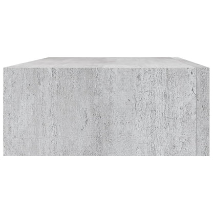 Wall-mounted Drawer Shelf Concrete Grey 40x23.5x10cm MDF