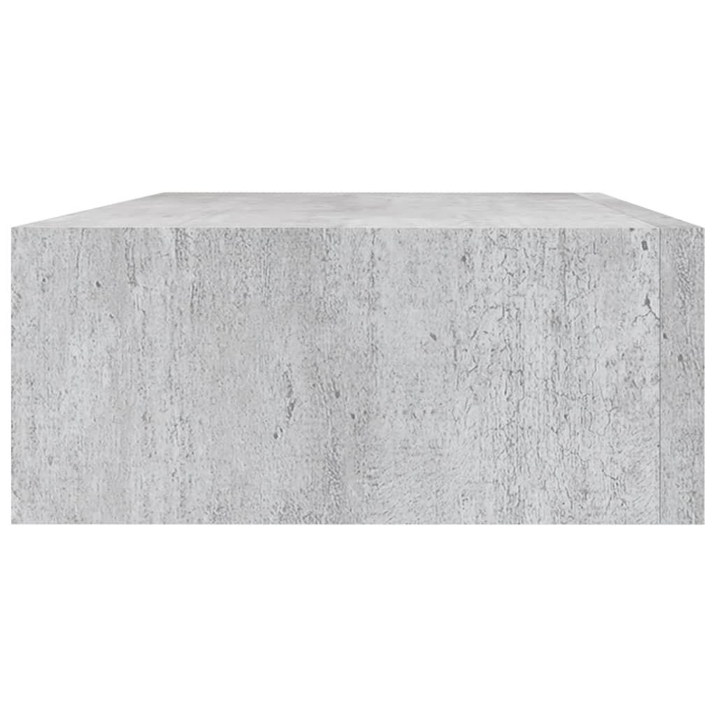 Wall Drawer Shelves 2 pcs Concrete Grey 40x23.5x10cm MDF