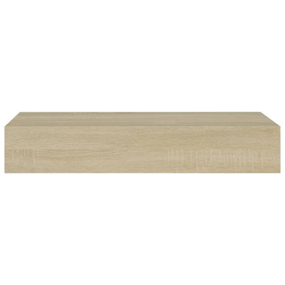 Wall-mounted Drawer Shelves 2 pcs Oak 60x23.5x10cm MDF