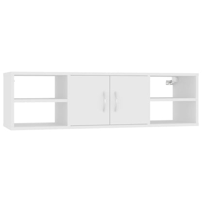 Wall Shelf White 102x30x29 cm Engineered Wood