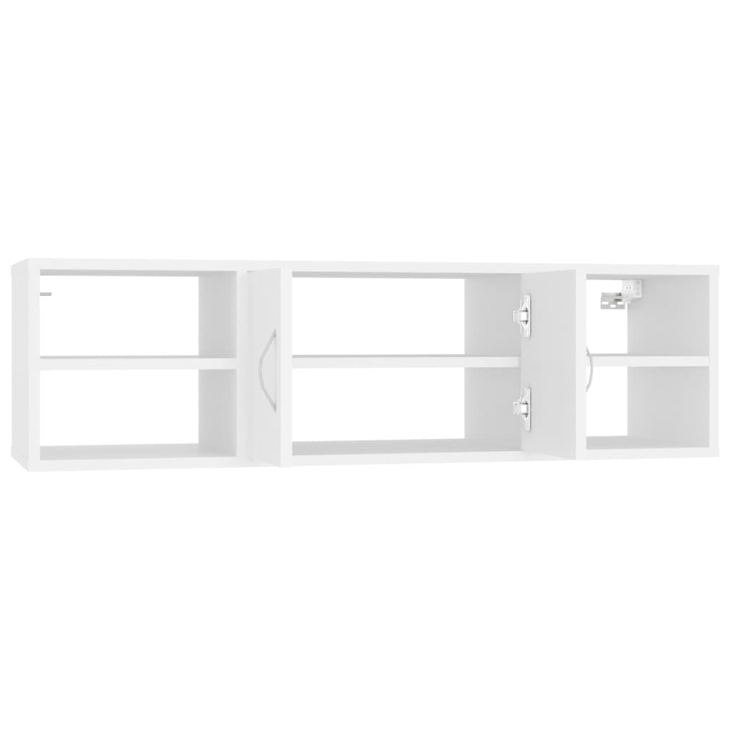 Wall Shelf White 102x30x29 cm Engineered Wood