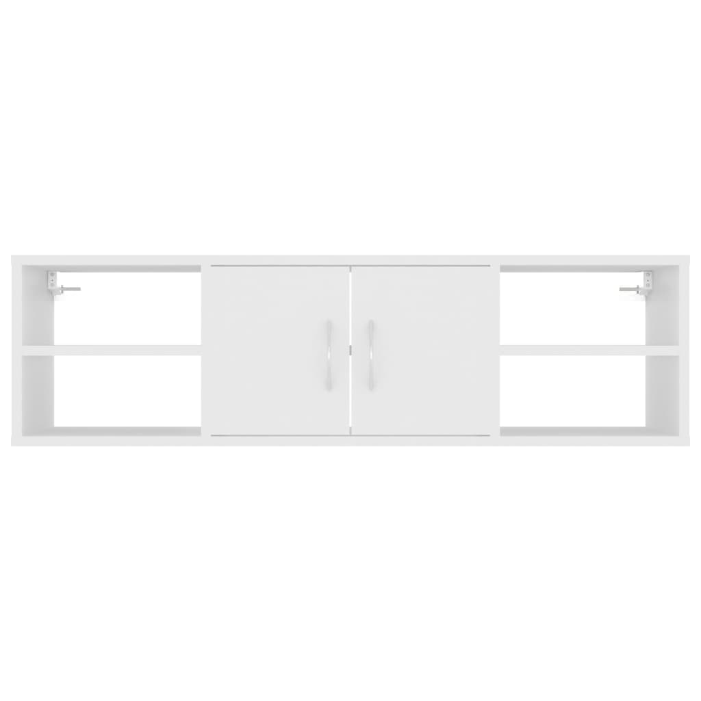 Wall Shelf White 102x30x29 cm Engineered Wood