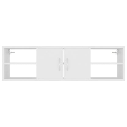 Wall Shelf White 102x30x29 cm Engineered Wood