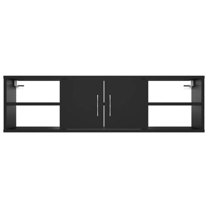 Wall Shelf Black 102x30x29 cm Engineered Wood