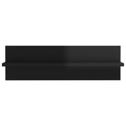 Wall Shelf 4 pcs High Gloss Black 60x11.5x18cm Engineered Wood