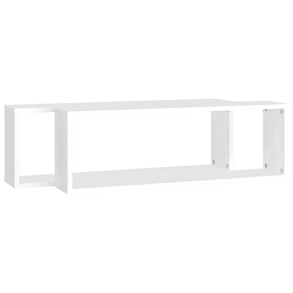 Wall Cube Shelf 2 pcs White 80x15x26.5 cm Engineered Wood