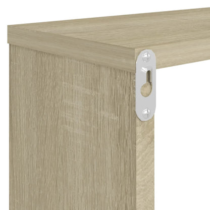 Wall Cube Shelf 4 pcs Sonoma Oak 80x15x26.5 cm Engineered Wood