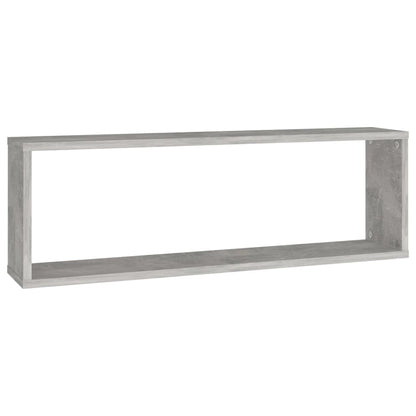 Wall Cube Shelf 2 pcs Concrete Grey 80x15x26.5 cm Engineered Wood