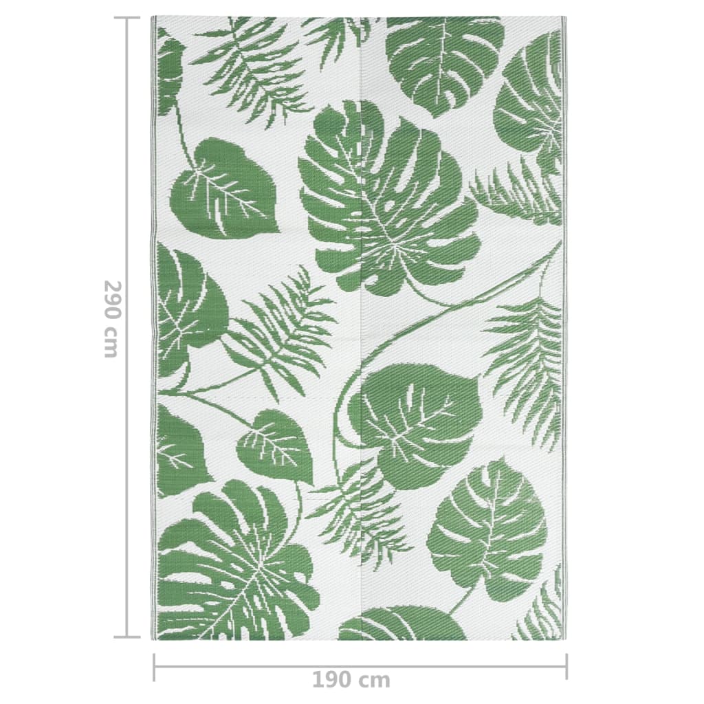 Outdoor Rug Green 190x290 cm PP