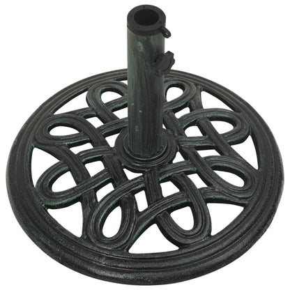 Umbrella Base Green 40x40x32 cm Cast Iron