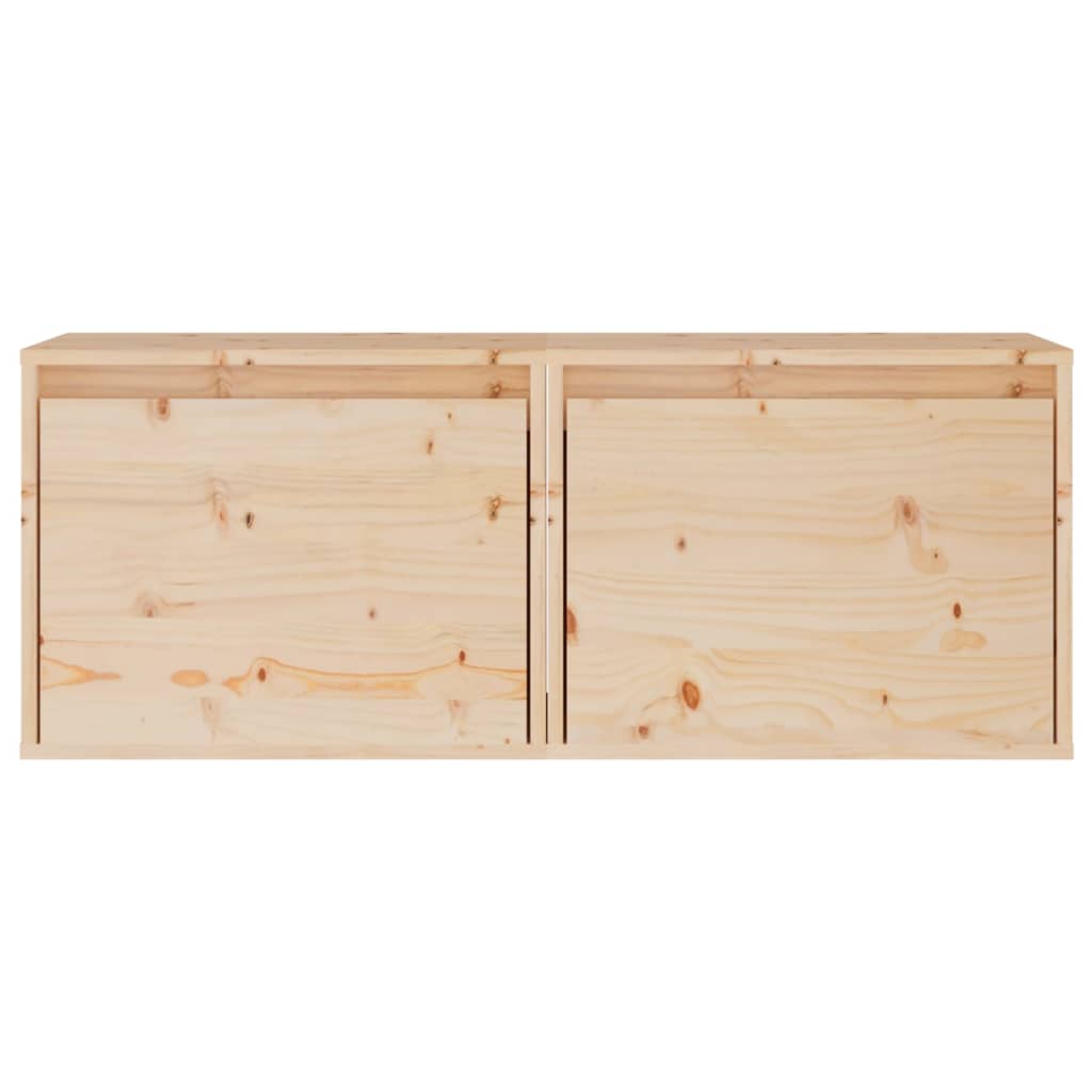 Wall Cabinets 2 pcs 45x30x35 cm Solid Pinewood