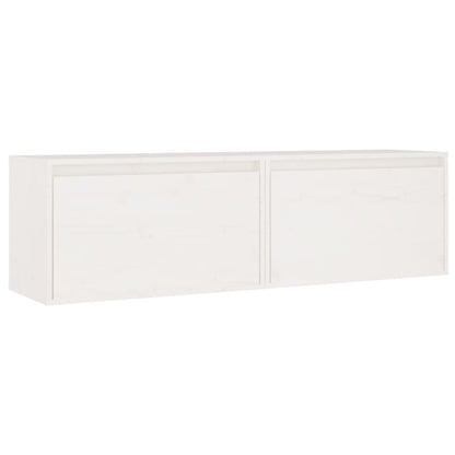 Wall Cabinets 2 pcs White 60x30x35 cm Solid Pinewood