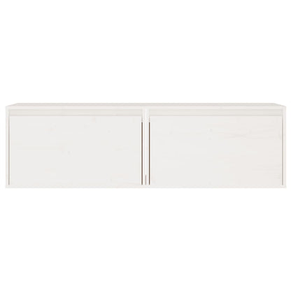 Wall Cabinets 2 pcs White 60x30x35 cm Solid Pinewood