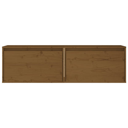 Wall Cabinets 2 pcs Honey Brown 60x30x35 cm Solid Pinewood