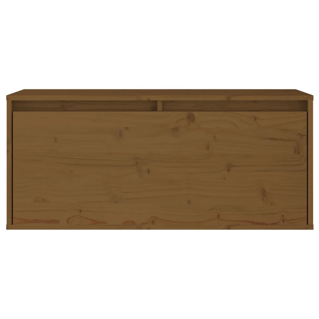 Wall Cabinet Honey Brown 80x30x35 cm Solid Wood Pine